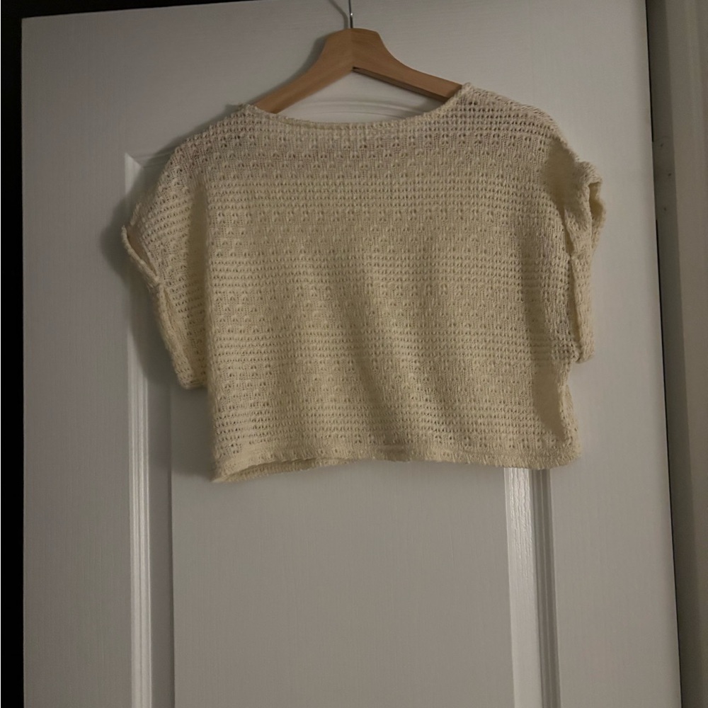 SHEIN Cream Knit Top